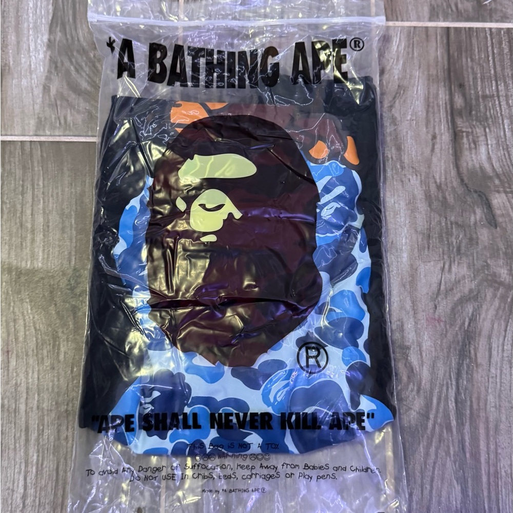 Bape Black and Blue Camo Short Sleeve Tee